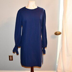 Banana Republic Blue Shift Dress with Bow Tie Sleeves